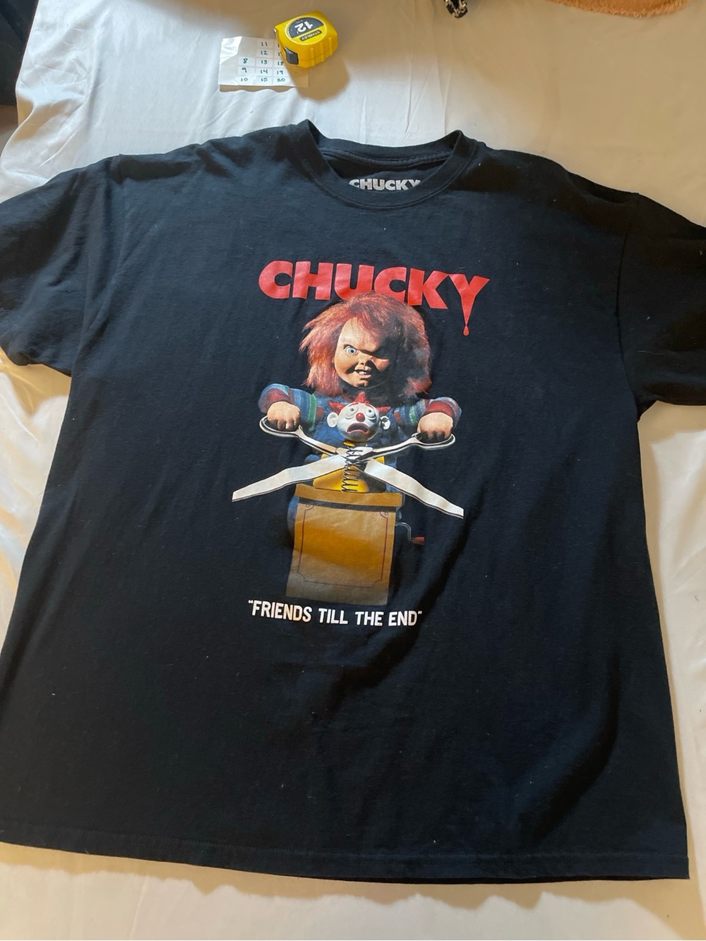 Chucky T Shirt Mens XL Black Horror Movie Friends Till The End Universal Studios - Picture 3 of 7